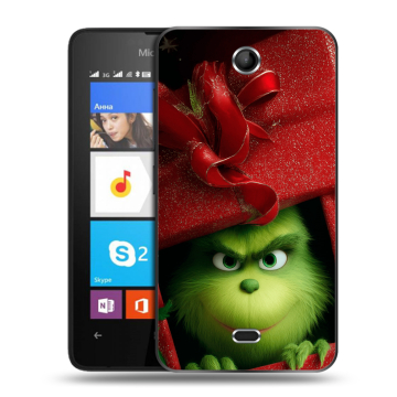 Силиконовый чехол на Microsoft Lumia 430 Dual SIM с принтом Новый год Силиконовый чехол на Microsoft Lumia 430 Dual SIM с принтом Новый год