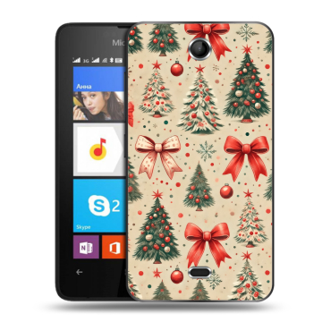Силиконовый чехол на Microsoft Lumia 430 Dual SIM с принтом Новый год Силиконовый чехол на Microsoft Lumia 430 Dual SIM с принтом Новый год