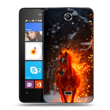 Силиконовый чехол на Microsoft Lumia 430 Dual SIM с принтом Новый год Силиконовый чехол на Microsoft Lumia 430 Dual SIM с принтом Новый год