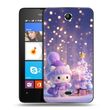 Силиконовый чехол на Microsoft Lumia 430 Dual SIM с принтом Новый год Силиконовый чехол на Microsoft Lumia 430 Dual SIM с принтом Новый год