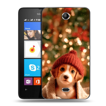 Силиконовый чехол на Microsoft Lumia 430 Dual SIM с принтом Новый год Силиконовый чехол на Microsoft Lumia 430 Dual SIM с принтом Новый год