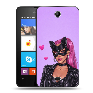 Силиконовый чехол на Microsoft Lumia 430 Dual SIM с принтом женский Силиконовый чехол на Microsoft Lumia 430 Dual SIM с принтом женский