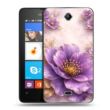 Силиконовый чехол на Microsoft Lumia 430 Dual SIM с принтом женский