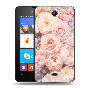 Силиконовый чехол на Microsoft Lumia 430 Dual SIM с принтом женский