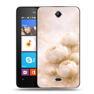 Силиконовый чехол на Microsoft Lumia 430 Dual SIM с принтом женский