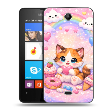 Силиконовый чехол на Microsoft Lumia 430 Dual SIM с принтом для девочек