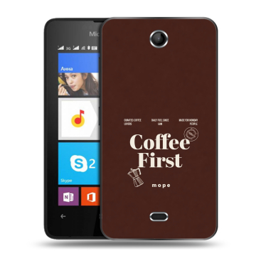 Силиконовый чехол на Microsoft Lumia 430 Dual SIM с принтом женский