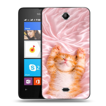 Силиконовый чехол на Microsoft Lumia 430 Dual SIM с принтом женский