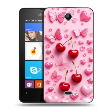 Силиконовый чехол на Microsoft Lumia 430 Dual SIM с принтом для девочек