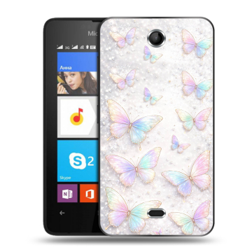 Силиконовый чехол на Microsoft Lumia 430 Dual SIM с принтом женский