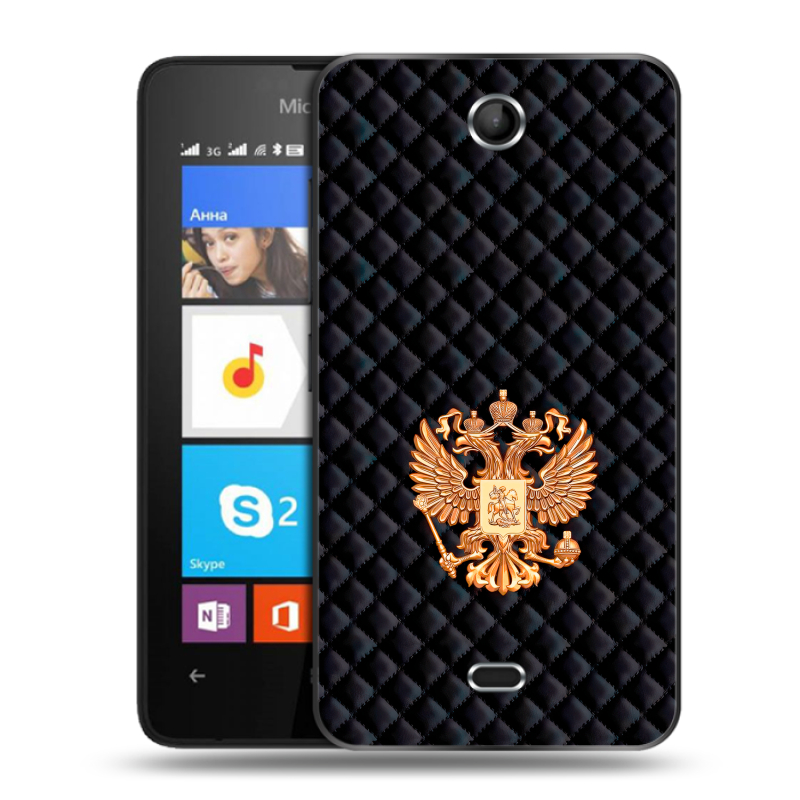 Силиконовый чехол на Microsoft Lumia 430 Dual SIM с принтом Герб России принт Силиконовый чехол на Microsoft Lumia 430 Dual SIM с принтом Герб России принт