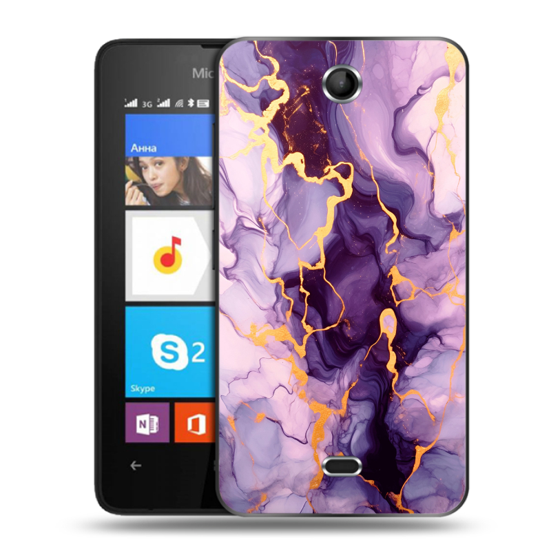 Силиконовый чехол на Microsoft Lumia 430 Dual SIM с принтом Мрамор Силиконовый чехол на Microsoft Lumia 430 Dual SIM с принтом Мрамор