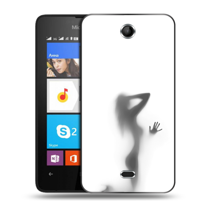 Силиконовый чехол на Microsoft Lumia 430 Dual SIM с принтом Силуэт Силиконовый чехол на Microsoft Lumia 430 Dual SIM с принтом Силуэт