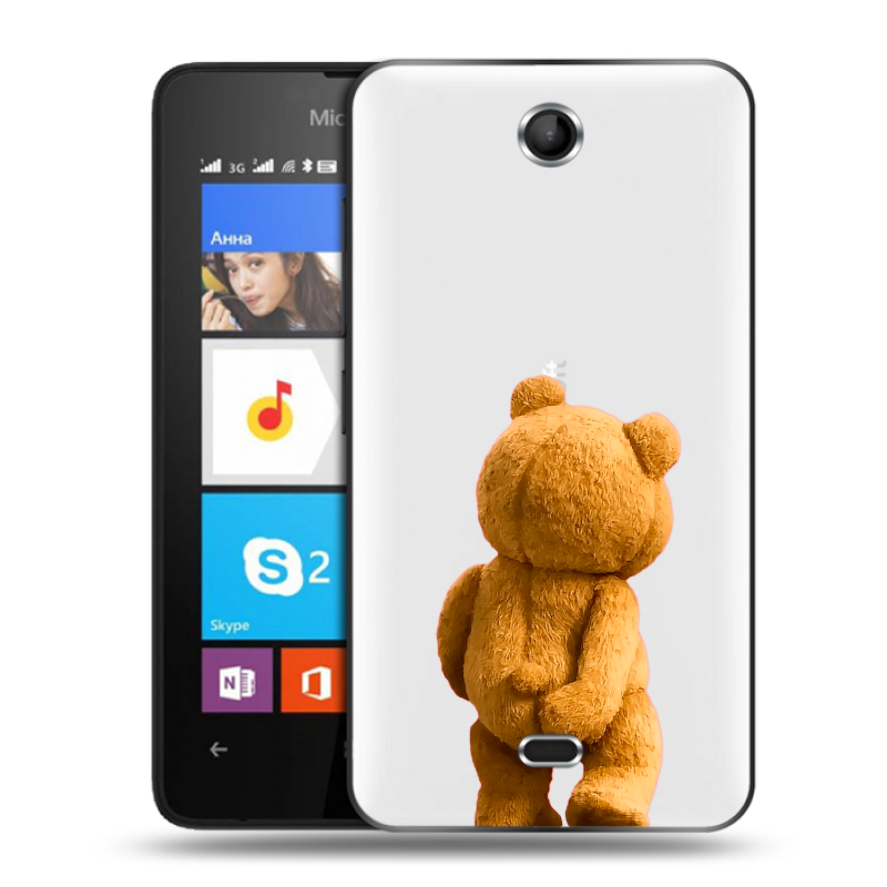 Силиконовый чехол на Microsoft Lumia 430 Dual SIM с принтом Медведь Силиконовый чехол на Microsoft Lumia 430 Dual SIM с принтом Медведь