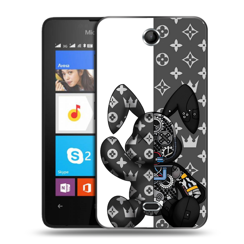 Силиконовый чехол на Microsoft Lumia 430 Dual SIM с принтом Луи робот Силиконовый чехол на Microsoft Lumia 430 Dual SIM с принтом Луи робот