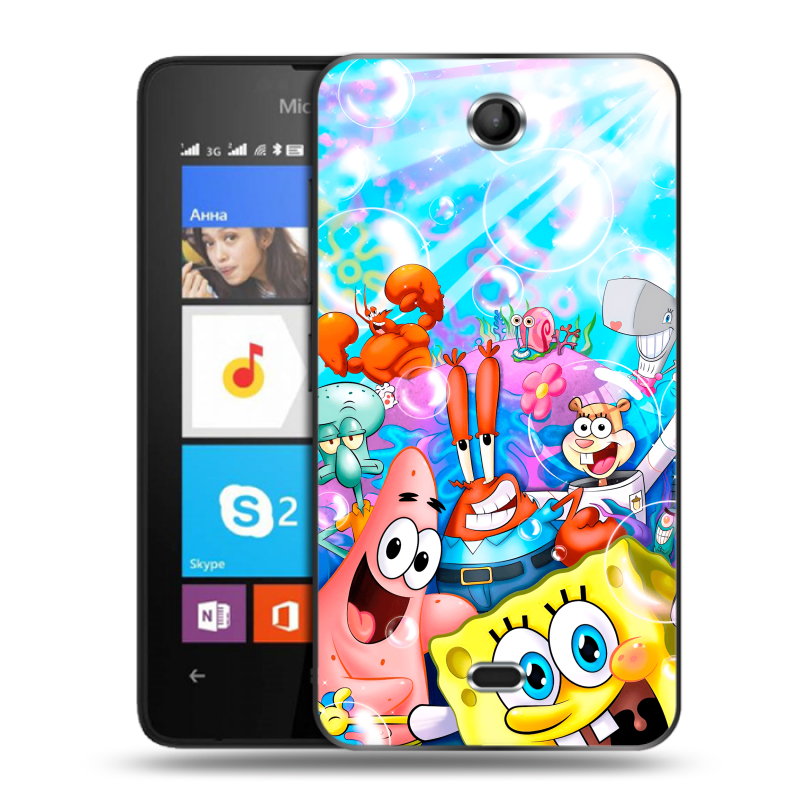 Силиконовый чехол на Microsoft Lumia 430 Dual SIM с принтом спанчбоб спанч боб Силиконовый чехол на Microsoft Lumia 430 Dual SIM с принтом спанчбоб спанч боб