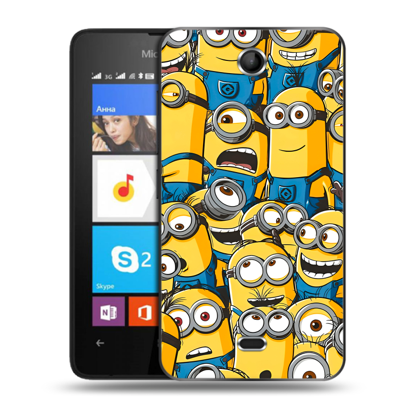 Силиконовый чехол на Microsoft Lumia 430 Dual SIM с принтом Миньоны Силиконовый чехол на Microsoft Lumia 430 Dual SIM с принтом Миньоны