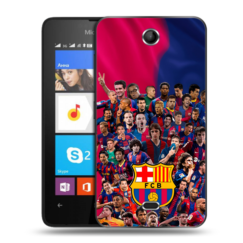 Силиконовый чехол на Microsoft Lumia 430 Dual SIM с принтом Барселона Barcelona Силиконовый чехол на Microsoft Lumia 430 Dual SIM с принтом Барселона Barcelona