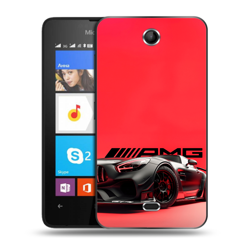 Силиконовый чехол на Microsoft Lumia 430 Dual SIM с принтом Мерседес Mercedes AMG Силиконовый чехол на Microsoft Lumia 430 Dual SIM с принтом Мерседес Mercedes AMG