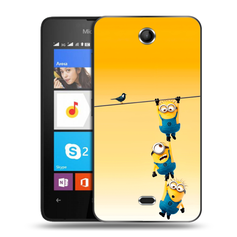 Силиконовый чехол на Microsoft Lumia 430 Dual SIM с принтом Миньоны Силиконовый чехол на Microsoft Lumia 430 Dual SIM с принтом Миньоны
