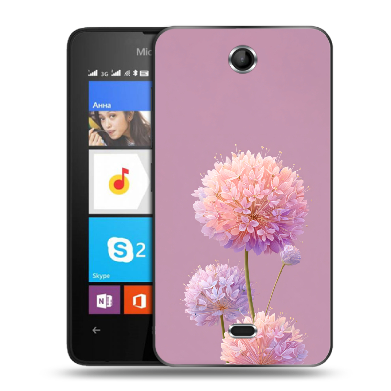 Силиконовый чехол на Microsoft Lumia 430 Dual SIM с принтом Цветы Силиконовый чехол на Microsoft Lumia 430 Dual SIM с принтом Цветы