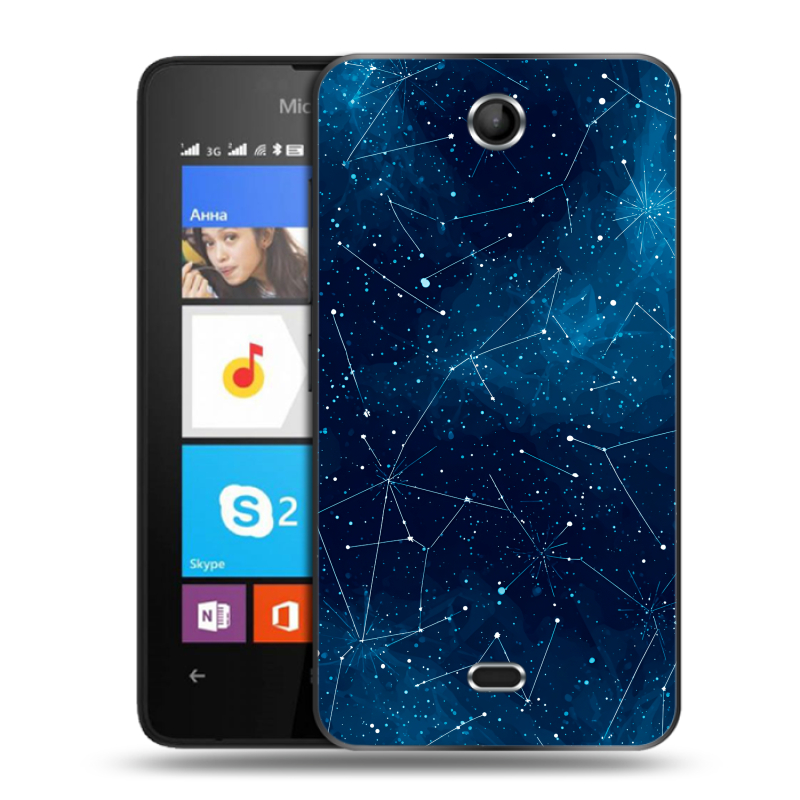 Силиконовый чехол на Microsoft Lumia 430 Dual SIM с принтом Космос звезды Силиконовый чехол на Microsoft Lumia 430 Dual SIM с принтом Космос звезды