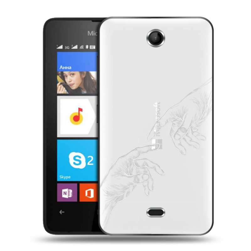 Силиконовый чехол на Microsoft Lumia 430 Dual SIM с принтом Сотворение мира Силиконовый чехол на Microsoft Lumia 430 Dual SIM с принтом Сотворение мира