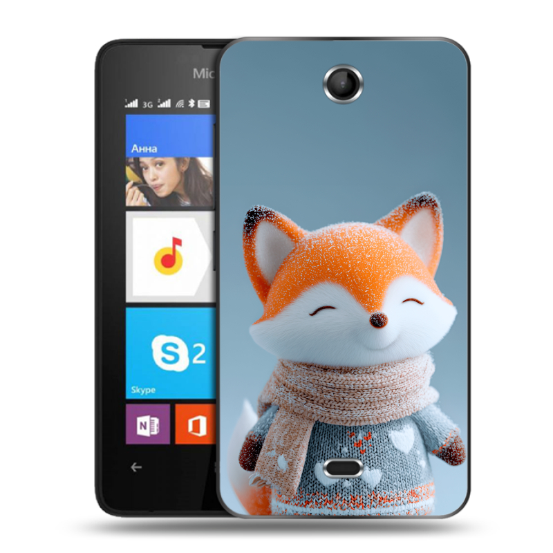Силиконовый чехол на Microsoft Lumia 430 Dual SIM с принтом Лиса Силиконовый чехол на Microsoft Lumia 430 Dual SIM с принтом Лиса