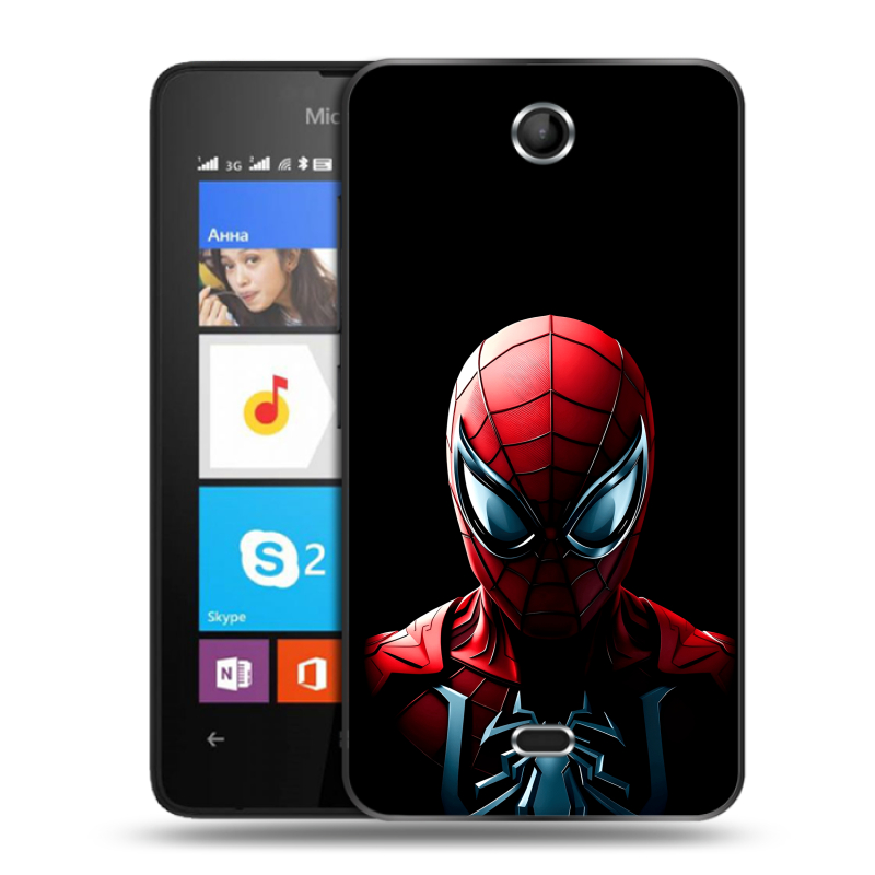 Силиконовый чехол на Microsoft Lumia 430 Dual SIM с принтом Spiderman Человек паук Силиконовый чехол на Microsoft Lumia 430 Dual SIM с принтом Spiderman Человек паук
