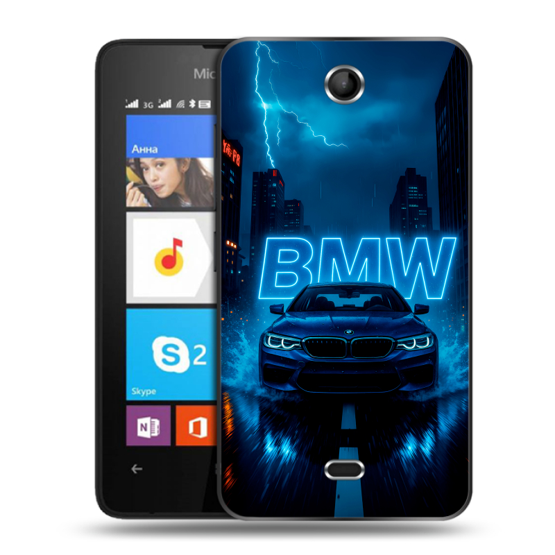 Силиконовый чехол на Microsoft Lumia 430 Dual SIM с принтом BMW БМВ Силиконовый чехол на Microsoft Lumia 430 Dual SIM с принтом BMW БМВ