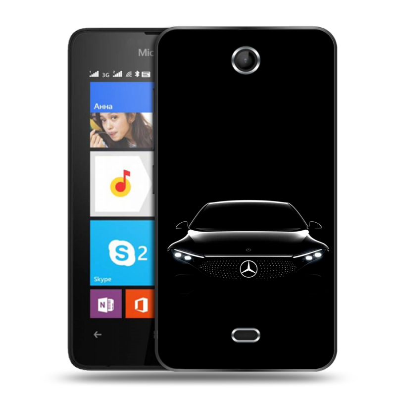 Силиконовый чехол на Microsoft Lumia 430 Dual SIM с принтом Mercedes Мерседес Силиконовый чехол на Microsoft Lumia 430 Dual SIM с принтом Mercedes Мерседес