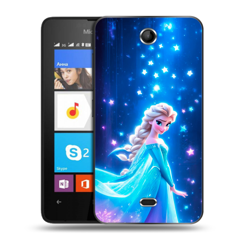 Силиконовый чехол на Microsoft Lumia 430 Dual SIM с принтом Холодное сердце Frozen Силиконовый чехол на Microsoft Lumia 430 Dual SIM с принтом Холодное сердце Frozen