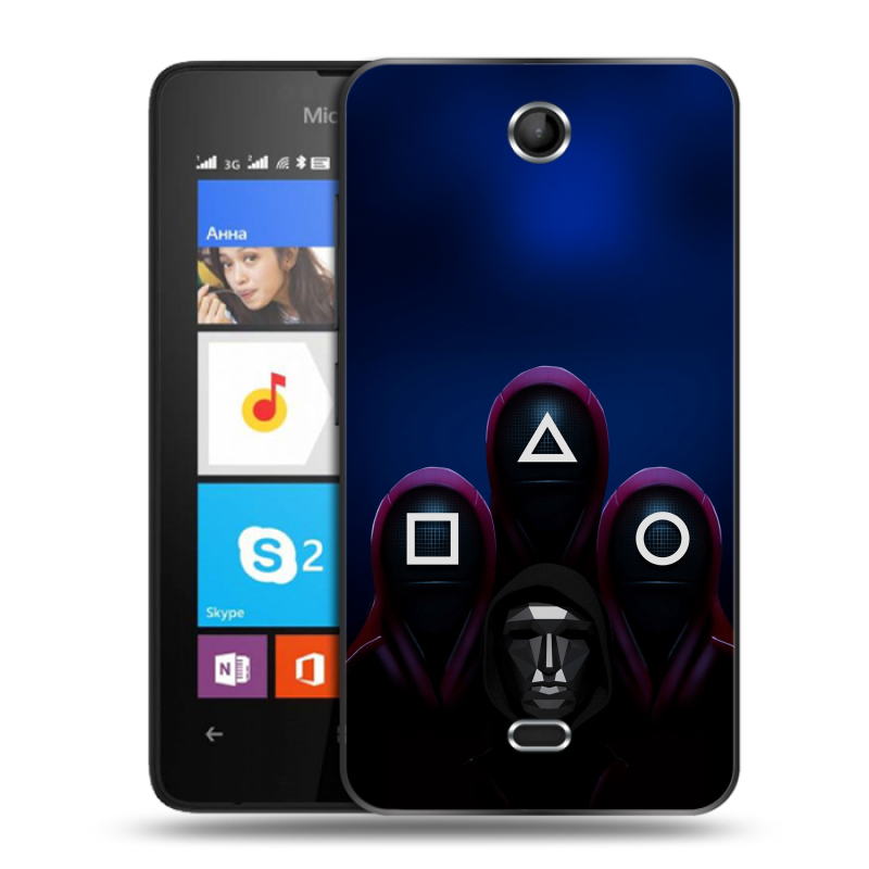 Силиконовый чехол на Microsoft Lumia 430 Dual SIM с принтом Игра Кальмара Силиконовый чехол на Microsoft Lumia 430 Dual SIM с принтом Игра Кальмара