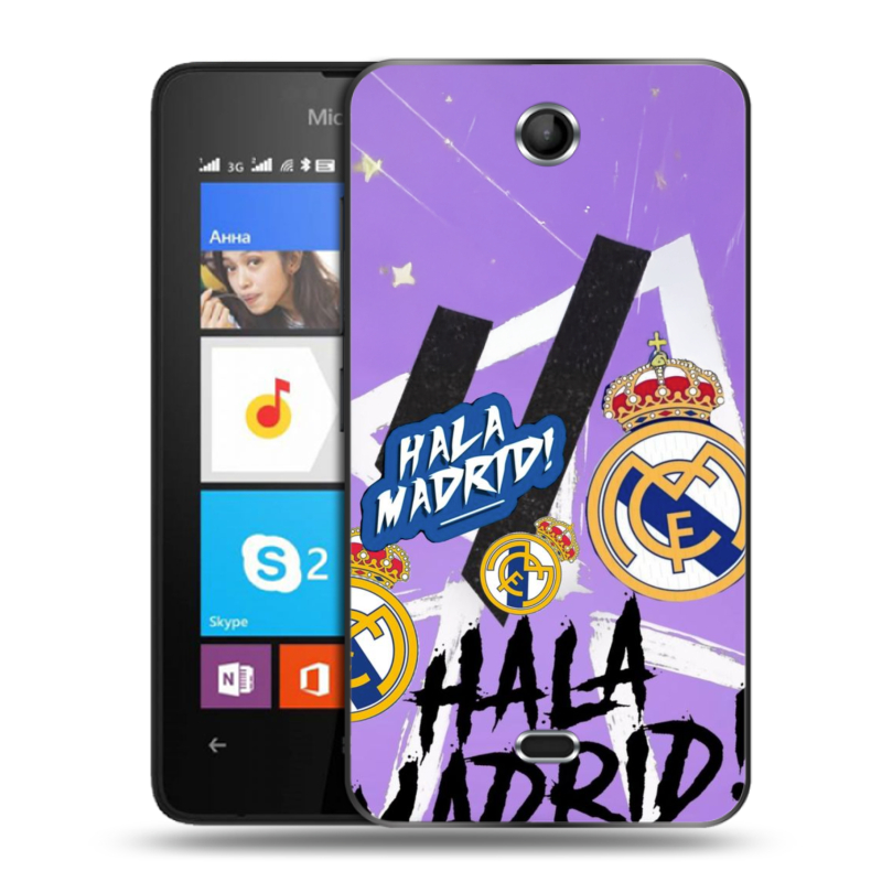 Силиконовый чехол на Microsoft Lumia 430 Dual SIM с принтом Real Madrid Реал Мадрид Силиконовый чехол на Microsoft Lumia 430 Dual SIM с принтом Real Madrid Реал Мадрид