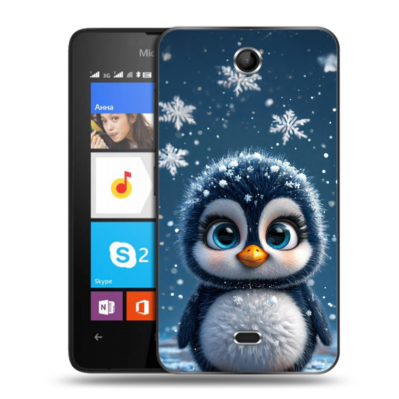 Силиконовый чехол на Microsoft Lumia 430 Dual SIM с принтом Новый год Силиконовый чехол на Microsoft Lumia 430 Dual SIM с принтом Новый год