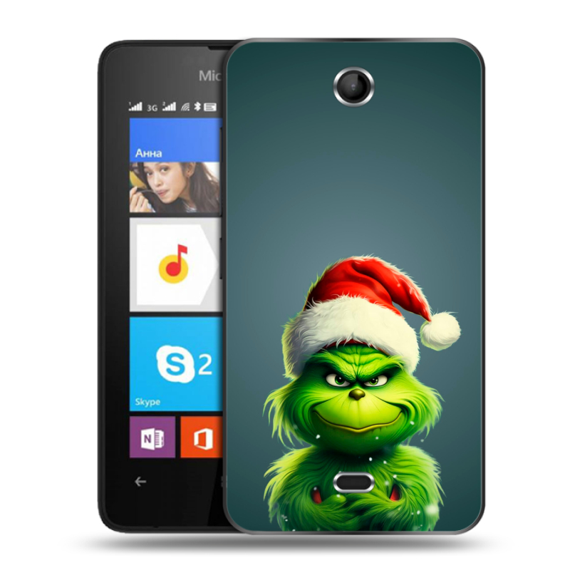Силиконовый чехол на Microsoft Lumia 430 Dual SIM с принтом Новый год Силиконовый чехол на Microsoft Lumia 430 Dual SIM с принтом Новый год