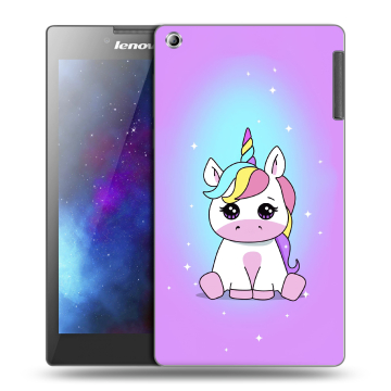 Силиконовый чехол на планшета Lenovo Tab 2 A7-30 с принтом Единорог Силиконовый чехол на планшета Lenovo Tab 2 A7-30 с принтом Единорог