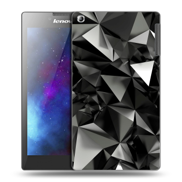 Силиконовый чехол на планшета Lenovo Tab 2 A7-30 с принтом Черные кристаллы Силиконовый чехол на планшета Lenovo Tab 2 A7-30 с принтом Черные кристаллы