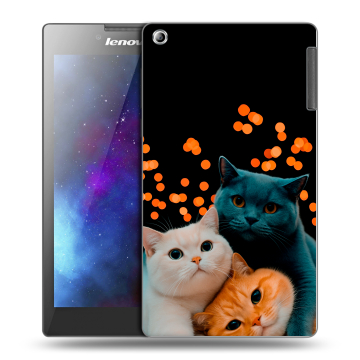 Силиконовый чехол на планшета Lenovo Tab 2 A7-30 с принтом Кошки Силиконовый чехол на планшета Lenovo Tab 2 A7-30 с принтом Кошки