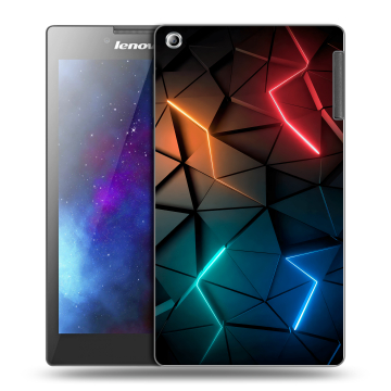 Силиконовый чехол на планшета Lenovo Tab 2 A7-30 с принтом Абстракция неон Силиконовый чехол на планшета Lenovo Tab 2 A7-30 с принтом Абстракция неон