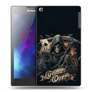 Силиконовый чехол на планшета Lenovo Tab 2 A7-30 с принтом Скелет карты Силиконовый чехол на планшета Lenovo Tab 2 A7-30 с принтом Скелет карты