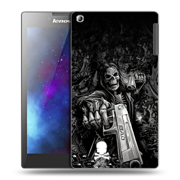 Силиконовый чехол на планшета Lenovo Tab 2 A7-30 с принтом Скелет Силиконовый чехол на планшета Lenovo Tab 2 A7-30 с принтом Скелет