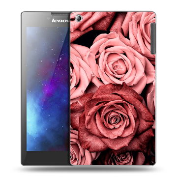 Силиконовый чехол на планшета Lenovo Tab 2 A7-30 с принтом Цветы розы Силиконовый чехол на планшета Lenovo Tab 2 A7-30 с принтом Цветы розы