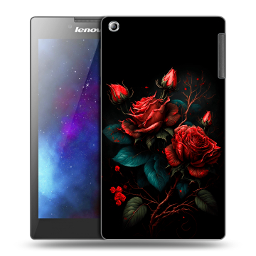 Силиконовый чехол на Lenovo Tab 2 A7-30 с принтом Розы красные