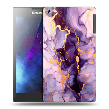 Силиконовый чехол на Lenovo Tab 2 A7-30 с принтом Мрамор