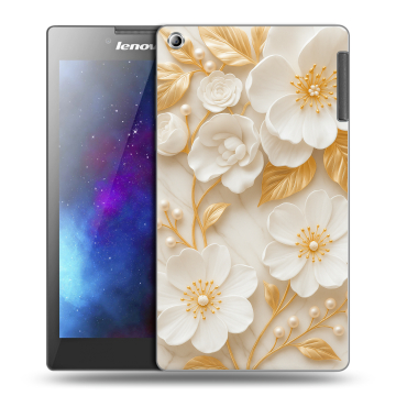 Силиконовый чехол на Lenovo Tab 2 A7-30 с принтом Цветы