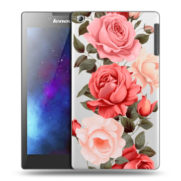 Силиконовый чехол на Lenovo Tab 2 A7-30 с принтом Розы