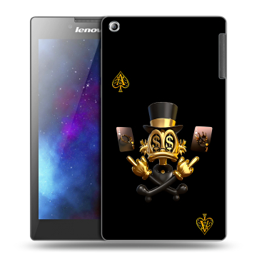 Силиконовый чехол на Lenovo Tab 2 A7-30 с принтом Золотой скрудж макдак Силиконовый чехол на Lenovo Tab 2 A7-30 с принтом Золотой скрудж макдак