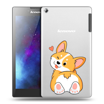 Силиконовый чехол на Lenovo Tab 2 A7-30 с принтом Корги