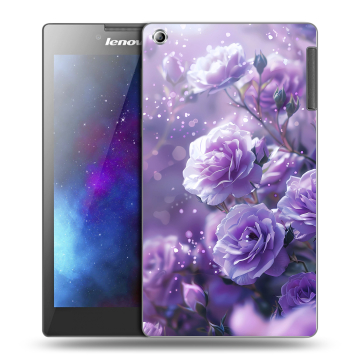 Силиконовый чехол на Lenovo Tab 2 A7-30 с принтом Розы цветы